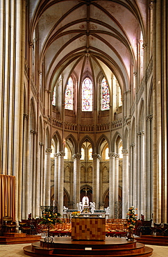 France, Normandy, Manche (50), Coutances, The Cathedral Nave