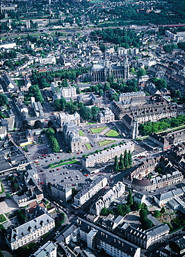 France, Normandy, Eure (27), Aerial Of The Town Of Evreux