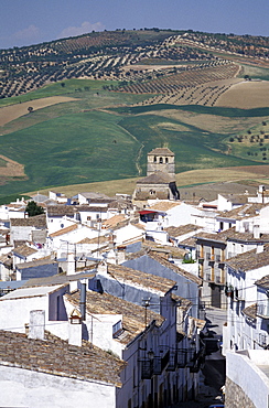 Spain, Andaloucia, Alhamadegranada, Overview On The Village Of White Houses