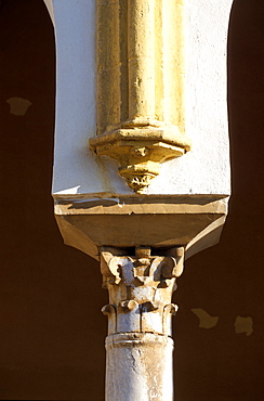 Spain, Andaloucia, Cordoba, The Mosque  (Mezquita), Detail Of A Column Capital In The Patio