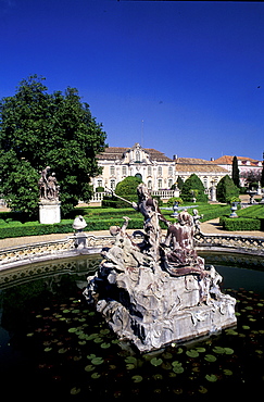 Portugal, Lisbon (Near), Queluz Castle And Gardens, The Fountain And Basin