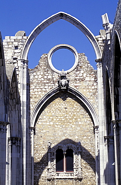 Portugal, Lisbon, Carmo Church Ruins (Demolished By The 1755 Earthquake)