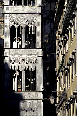 Portugal, Lisbon, Alfama Quarter, The Historic Lift Designed By Eiffel