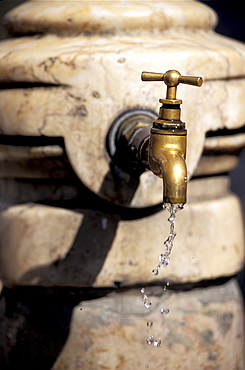 Portugal, Lisbon, Tap At A Fountain