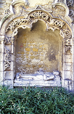 Portugal, Lisbon, Alfama Quarter, A Medieval Grave In A Park