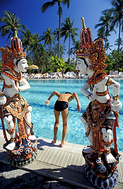 Indonesia, Bali Island, Upscale Hotels, The Club Med Swimming Pool