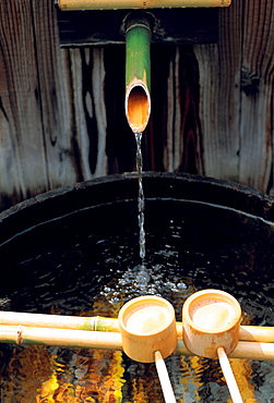 Traditional fountain, Kyoto, Japan, Asia