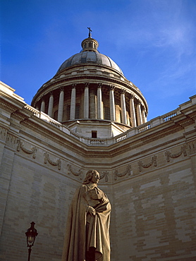 Statue of the writer Corneille by the PanthŽon Dome, Paris, France, Europe