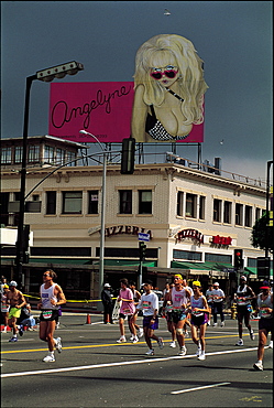 Los Angeles, California, Usa Marathon On Hollywood Blvd