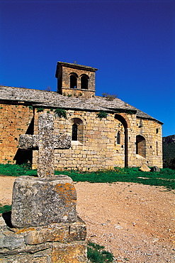 France, Gorges-De-La Dourbie, Old Stone Church