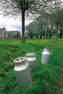 Farm, Milk Containers, Normandy, France