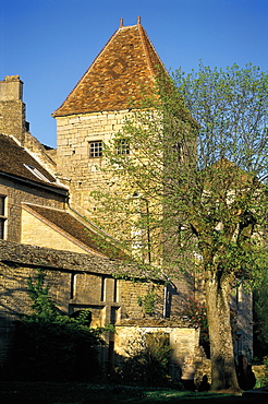 Gevrey Roman Church, Belfry, Burgundy, France