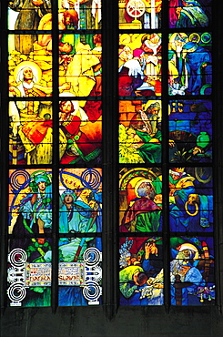 Cathedral Stained Glass Window, Prague, Czech Republic