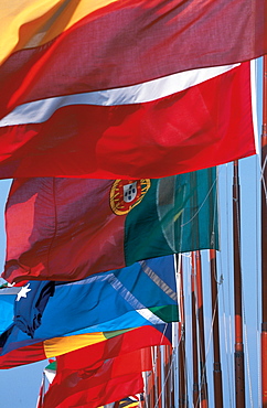 Flags, Mostra In Lido, Venice, Italy