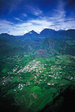 Aerial Of Salazie Cirque, Reunion