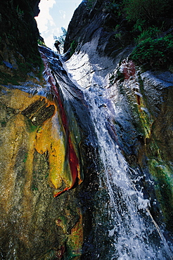 Canyoning, Cilaos Waterfall, Reunion 