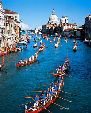 Regatta Storica, Gran Canale And Salute, Venice, Italy