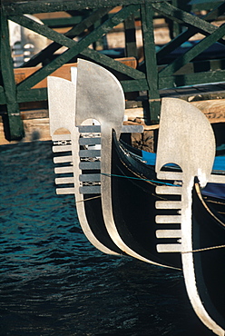 Detail Of Gondolas, Venice, Italy