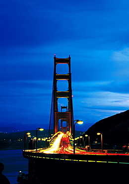 San Francisco, California, Golden Gate Bridge At Dusk, Usa