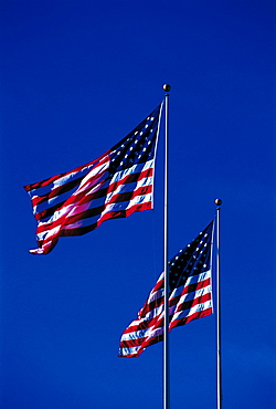 Us Stars & Stripes Flags, San Francisco, Usa