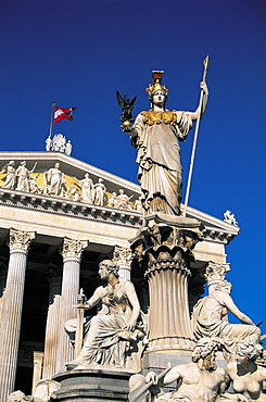 Parliament And Europa Statue, Vienna, Austria