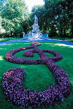 Monument To Mozart In Park, Vienna, Austria