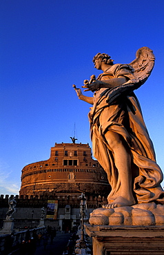 Italy, Rome, Ponte San'angelo, Angel Statues By Bernini