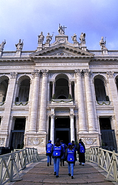 Italy, Rome, San Giovanni De Latrano Basilica Entry, Volunteers Of The Year 2000 Jubilee Entering