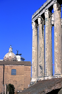 Italy, Rome, Forum Roman Ruins, Columns