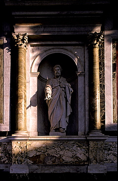 Italy, Rome, San Paolo Basilica, Outside Statue Of St. Peterõs