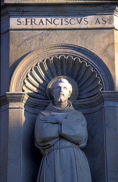 Italy, Rome, Detail Of A Fountain Close To Ponte Sisto