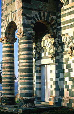 France, Corsica, Murato, The Pisan Style Church Porch