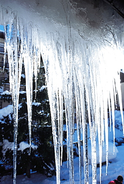 France, Alps, Night Ice