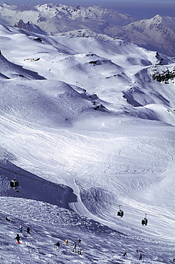 France, Alps, Courchevel Skiing Fields