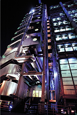 UK, London, Lloyds Blg At Night