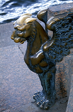 Russia, Saint Petersburg, Sphinx On River Neva Bank 