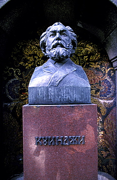 Russia, Saint Petersburg, Newsky Celebrities Cemetery, Grave And Bust Of Rimsky-Korsakov 