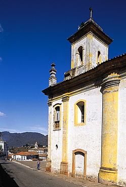 Brazil, Minas Gerais.Ouro Preto Colonial City.Baroque Church Sao Francisco