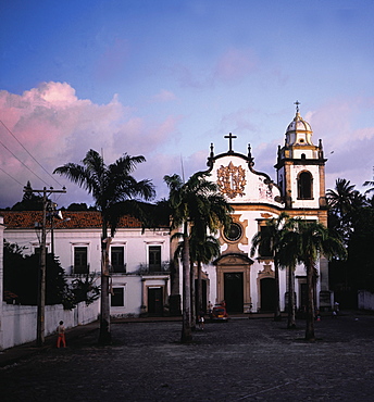 Brazil, Olinda (Near Recife) Ancient Portuguese Settlement. Cathedral (Se) Square At Twilight