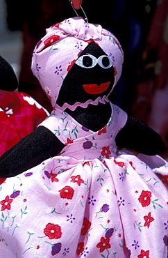 Caribbean, West Indies, Barbados, Bridgetown, The Visitors Market At Bridge, Bajan Barbadian Puppet With 2 Faces