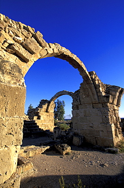 Cyprus, City Of Paphos, The Ancient Ruins Near The Harbour