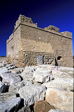 Cyprus, City Of Paphos, The Fortress Bult By The French At The Harbour Entrance