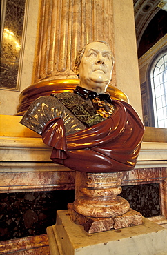 Russia, St-Petersburg, Auguste De Montferrand Marble Bust (French Architect) In Saint Isaac Cathedral