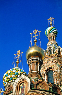 Russia, St-Petersburg, Resurrection Church (Bleeding Saviour) Built 1883-1907 By Architects Parland And Malichev, The Bulbs And Belfries