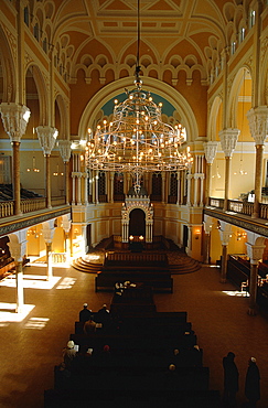 Russia, St-Petersburg, Overview On The Safra Synagogue On Saturday (Shabbat)