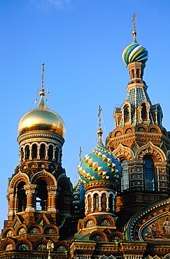 Russia, St-Petersburg, Resurrection Church (Bleeding Saviour) Built 1883-1907 By Architects Parland And Malichev, The Bulbs And Belfries