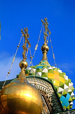 Russia, St-Petersburg, Resurrection Church (Bleeding Saviour) Built 1883-1907 By Architects Parland And Malichev, The Bulbs Goldened Crosses And Belfries