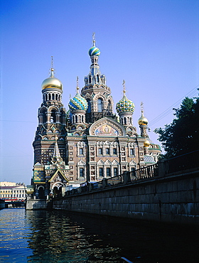 Russia, St-Petersburg, Resurrection Church (Bleeding Saviour) Built 1883-1907 By Architects Parland And Malichev On A Canal Bank