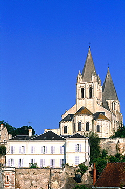 France, To Uraine Val-De-Loire, In Dre-Et-Loire, Loches, The Medieval Church Saint-Michel On To P Of Castle Hill