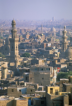 View of city skyline from the Citadel, Cairo, Egypt, North Africa, Africa